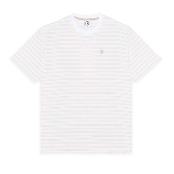 Polar Skate Co Stripe Tee White / Taupe
